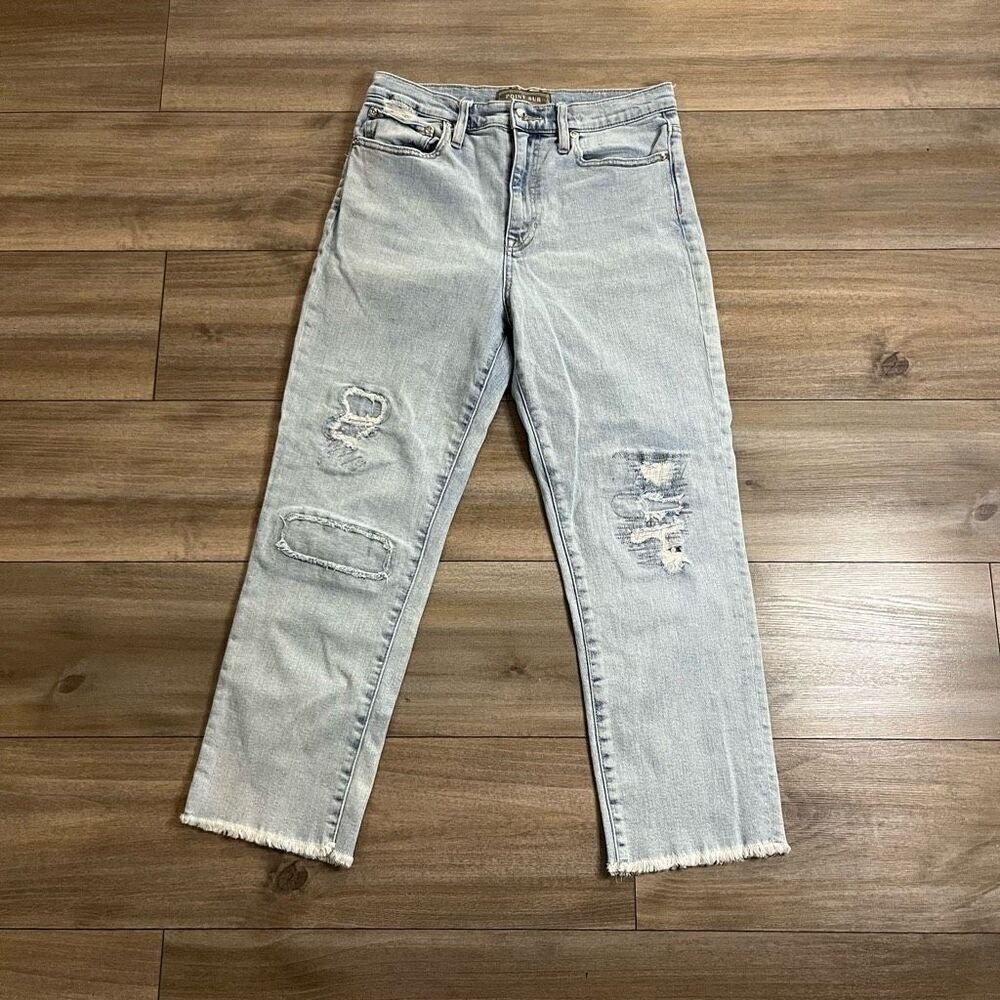 Point Sur by J Crew High Rise Slim Boyfriend Distressed Jean Women 28 - Picture 2 of 6